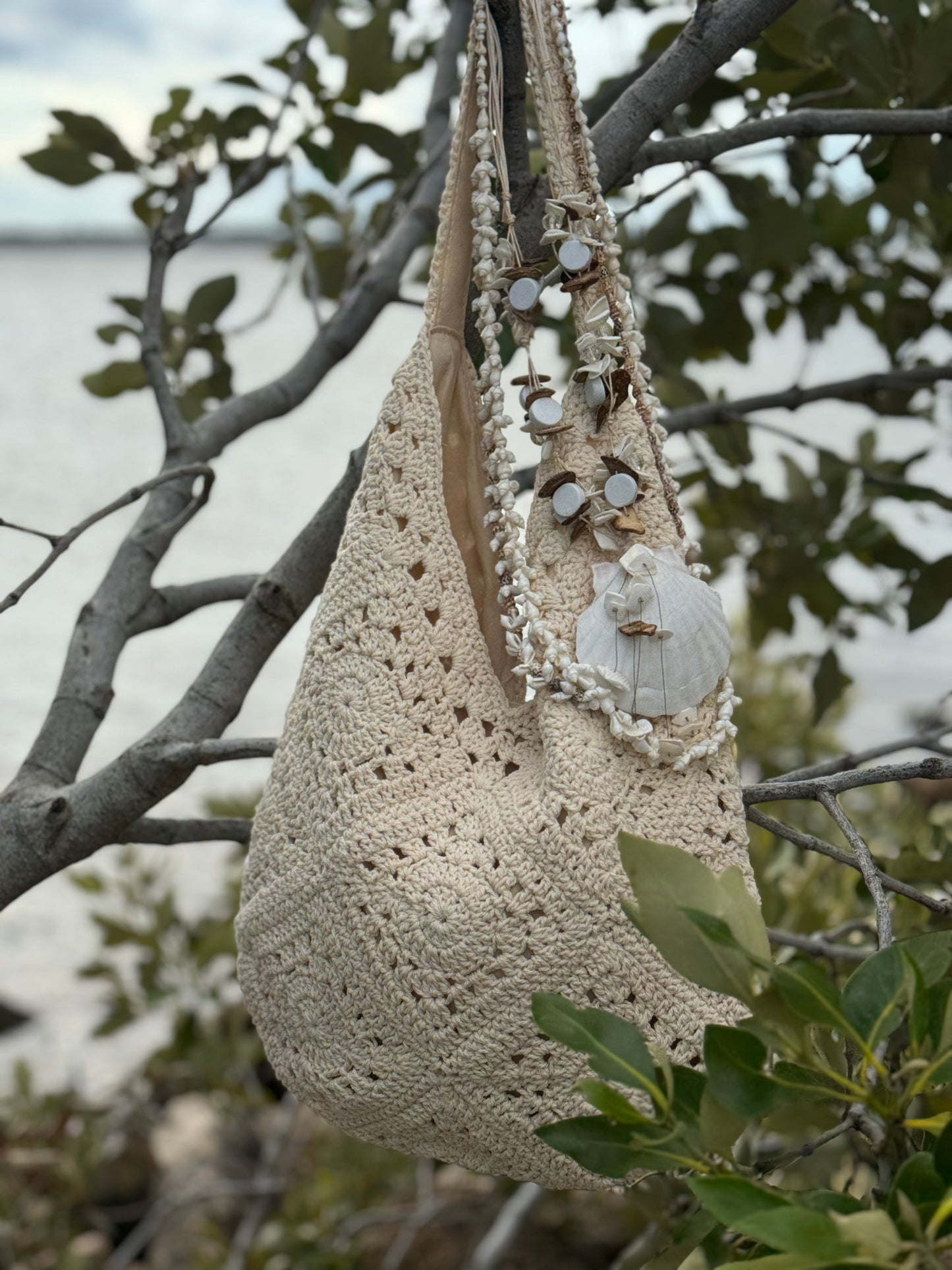 Woven Lace Shoulder Bag