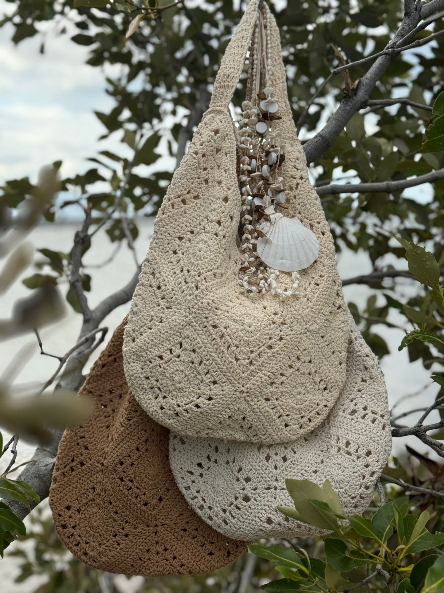 Woven Lace Shoulder Bag