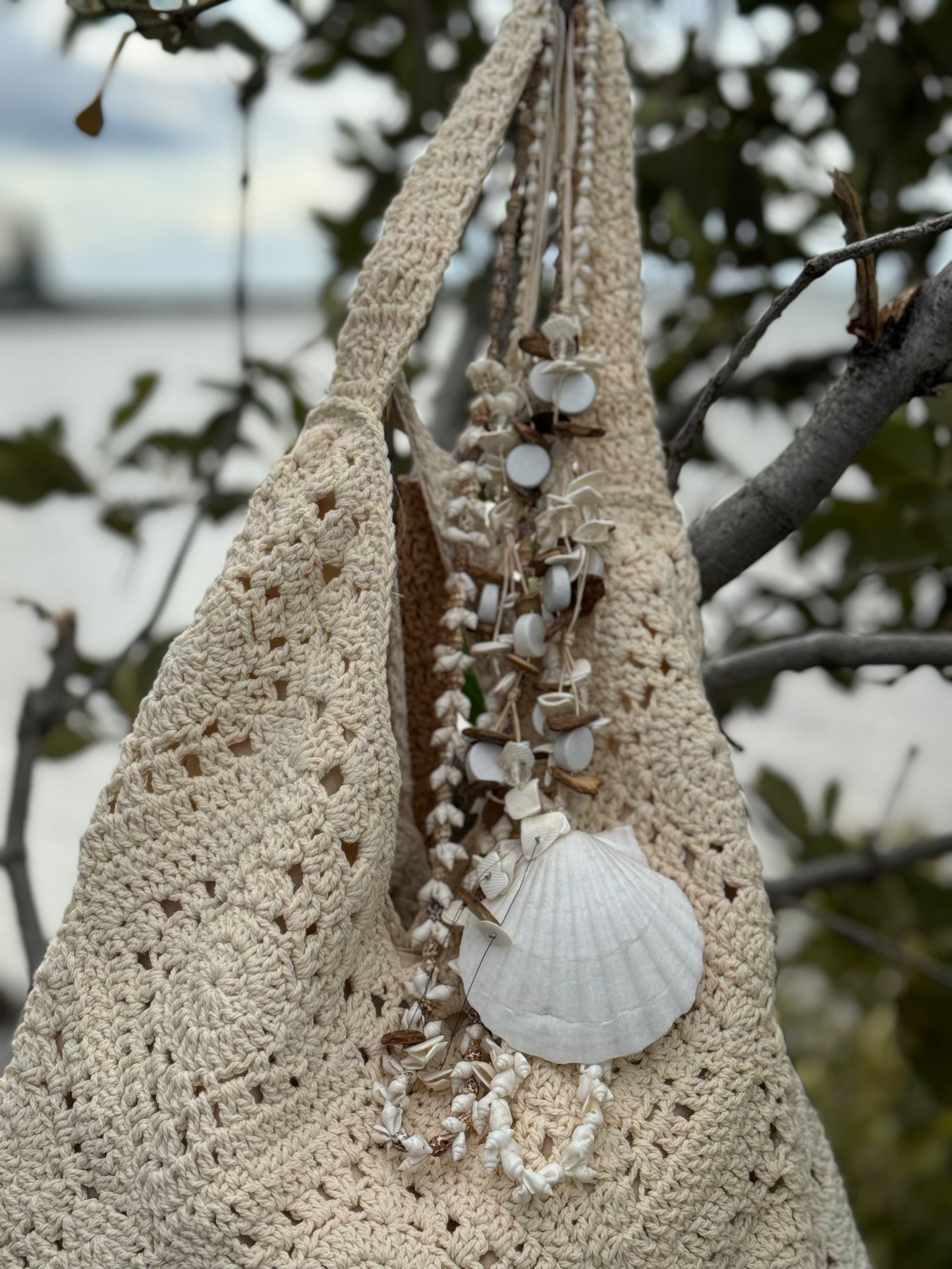 Woven Lace Shoulder Bag