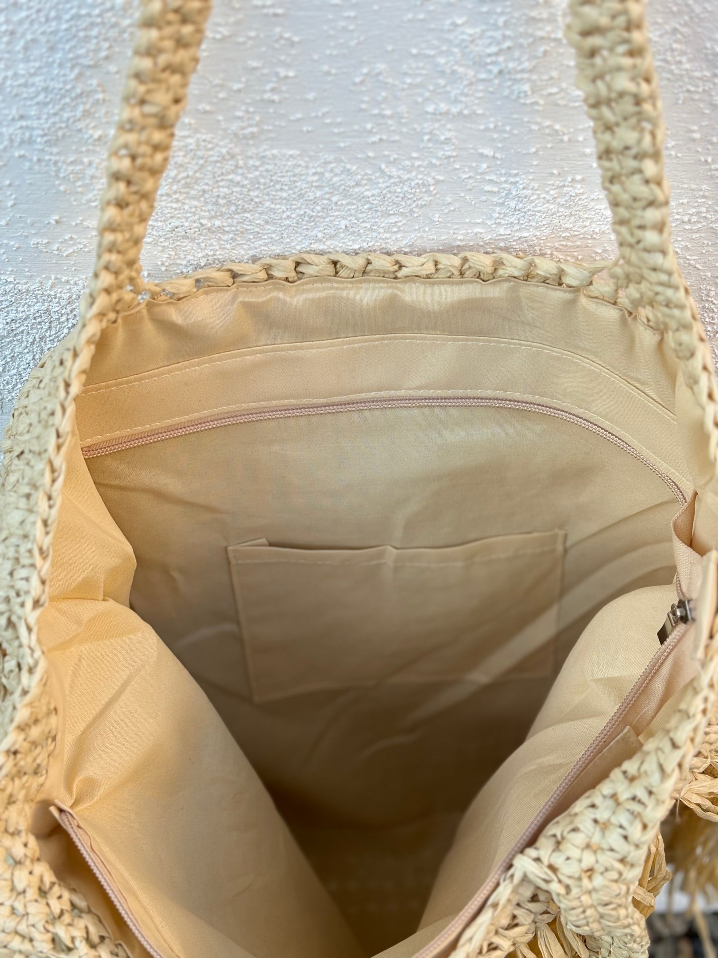 Coastal Breeze straw beach bag